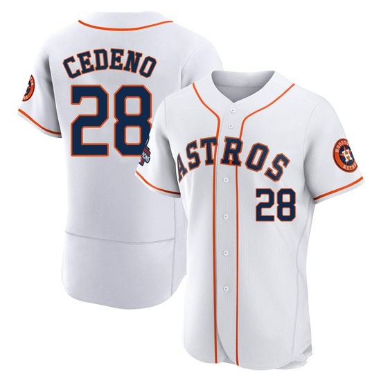 Men's Cesar Cedeno Houston Astros Authentic White 2022 World Series Champions Home Jersey