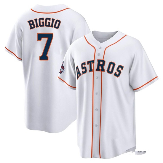Men's Craig Biggio Houston Astros Replica White 2022 World Series Champions Home Jersey