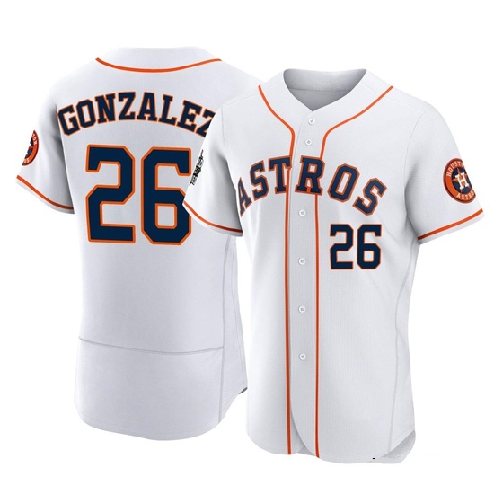 Men's Luis Gonzalez Houston Astros Authentic White 2022 World Series Home Jersey