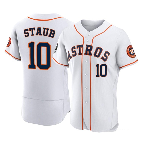 Men's Rusty Staub Houston Astros Authentic White 2022 World Series Home Jersey