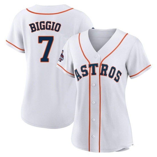 Women's Craig Biggio Houston Astros Authentic White 2022 World Series Champions Home Jersey