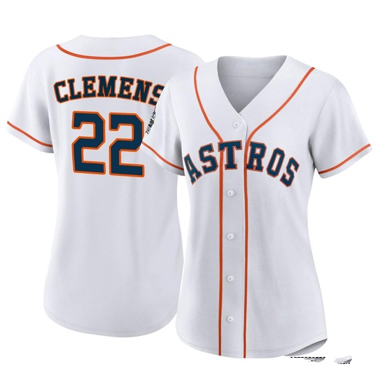 Women's Roger Clemens Houston Astros Authentic White 2022 World Series Home Jersey