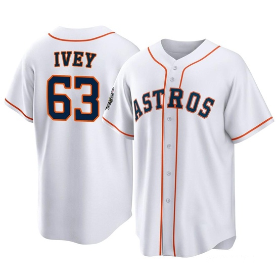 Youth Tyler Ivey Houston Astros Replica White 2022 World Series Home Jersey