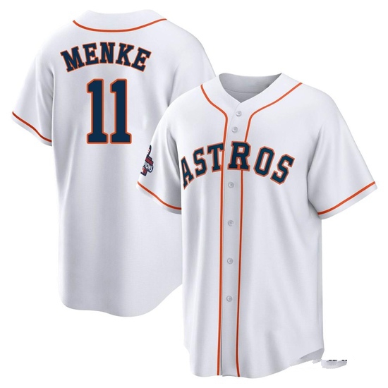 Men's Denis Menke Houston Astros Replica White 2022 World Series Champions Home Jersey