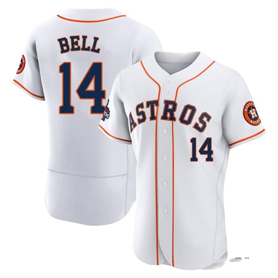 Men's Derek Bell Houston Astros Authentic White 2022 World Series Champions Home Jersey