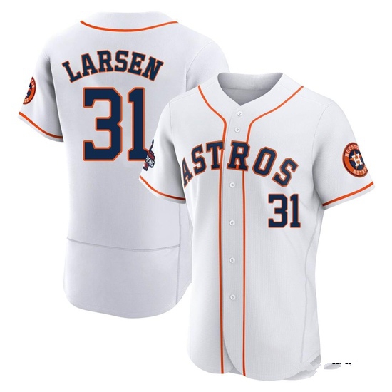 Men's Don Larsen Houston Astros Authentic White 2022 World Series Champions Home Jersey