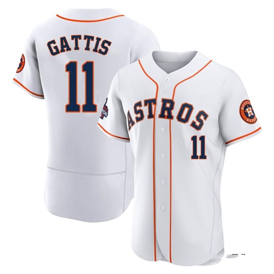 Men's Evan Gattis Houston Astros Authentic White 2022 World Series Champions Home Jersey