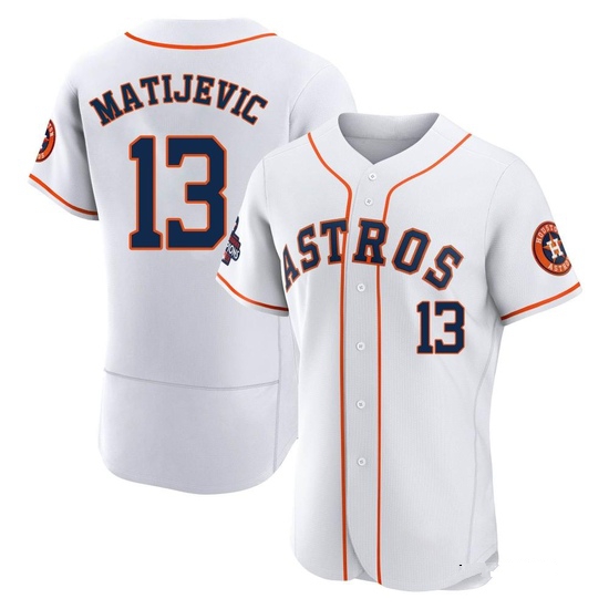 Men's J.J. Matijevic Houston Astros Authentic White 2022 World Series Champions Home Jersey