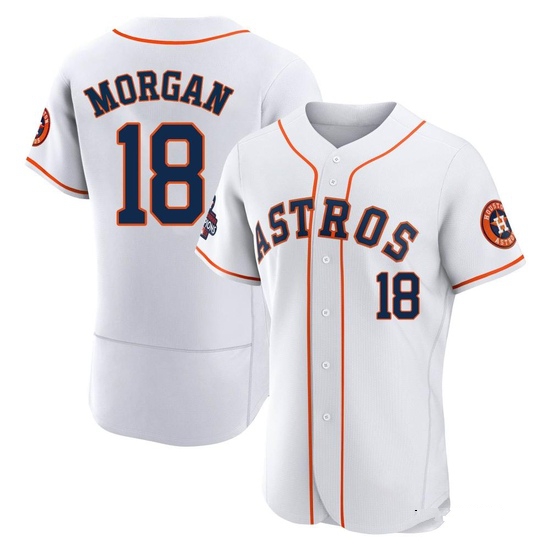 Men's Joe Morgan Houston Astros Authentic White 2022 World Series Champions Home Jersey