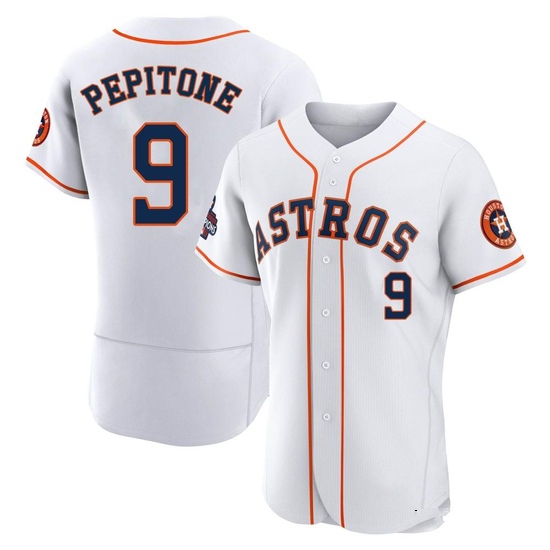 Men's Joe Pepitone Houston Astros Authentic White 2022 World Series Champions Home Jersey