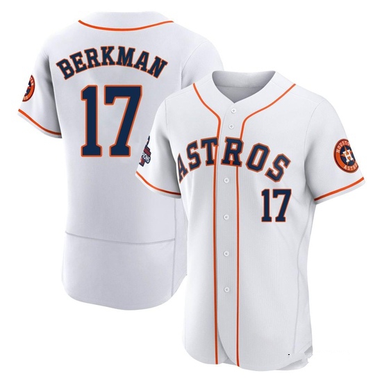 Men's Lance Berkman Houston Astros Authentic White 2022 World Series Champions Home Jersey