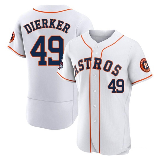 Men's Larry Dierker Houston Astros Authentic White 2022 World Series Champions Home Jersey