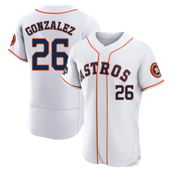 Men's Luis Gonzalez Houston Astros Authentic White 2022 World Series Champions Home Jersey