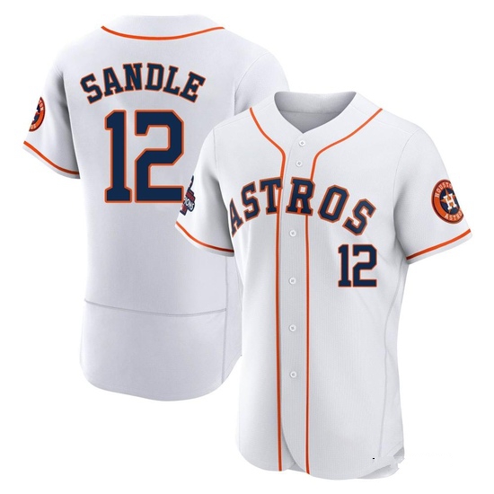 Men's Michael Sandle Houston Astros Authentic White 2022 World Series Champions Home Jersey