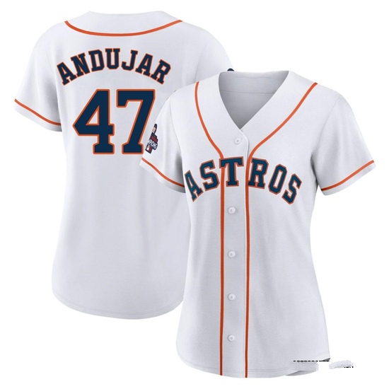 Women's Joaquin Andujar Houston Astros Replica White 2022 World Series Champions Home Jersey