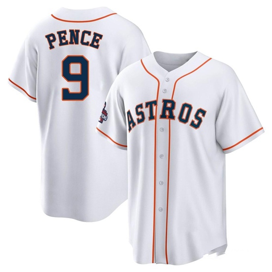 Youth Hunter Pence Houston Astros Replica White 2022 World Series Champions Home Jersey