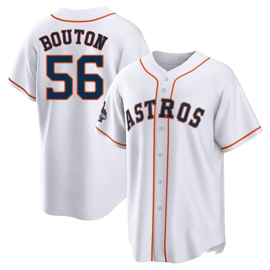 Youth Jim Bouton Houston Astros Replica White 2022 World Series Champions Home Jersey