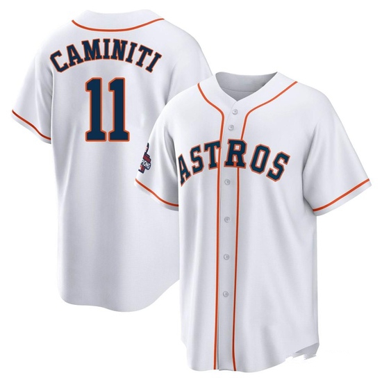 Youth Ken Caminiti Houston Astros Replica White 2022 World Series Champions Home Jersey