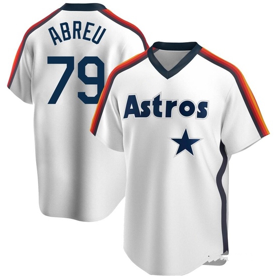 Men's Jose Abreu Houston Astros Replica White Home Cooperstown Collection Team Jersey