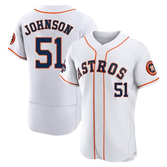 Men's Randy Johnson Houston Astros Authentic White 2022 World Series Champions Home Jersey