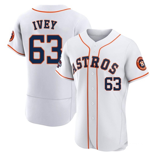 Men's Tyler Ivey Houston Astros Authentic White 2022 World Series Champions Home Jersey