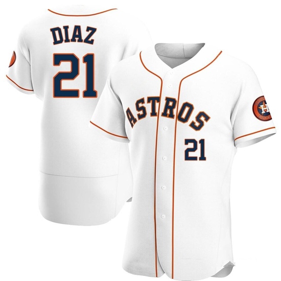 Men's Yainer Diaz Houston Astros Authentic White Home Jersey