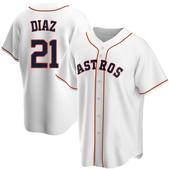 Men's Yainer Diaz Houston Astros Replica White Home Jersey