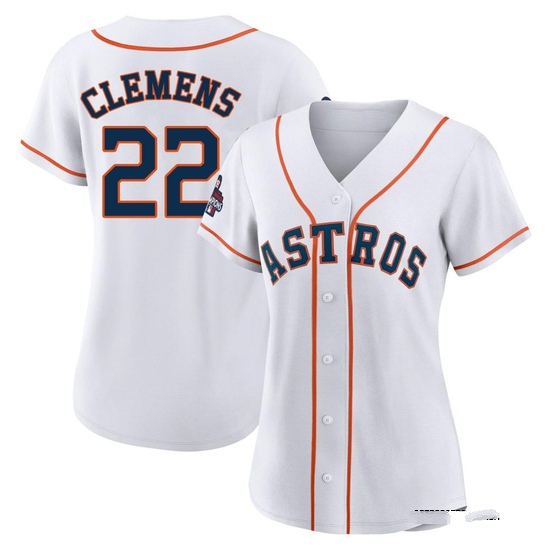 Women's Roger Clemens Houston Astros Authentic White 2022 World Series Champions Home Jersey