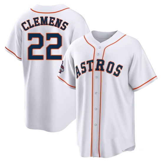 Youth Roger Clemens Houston Astros Replica White 2022 World Series Champions Home Jersey