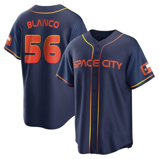 Youth Ronel Blanco Houston Astros Replica Navy 2022 City Connect Jersey