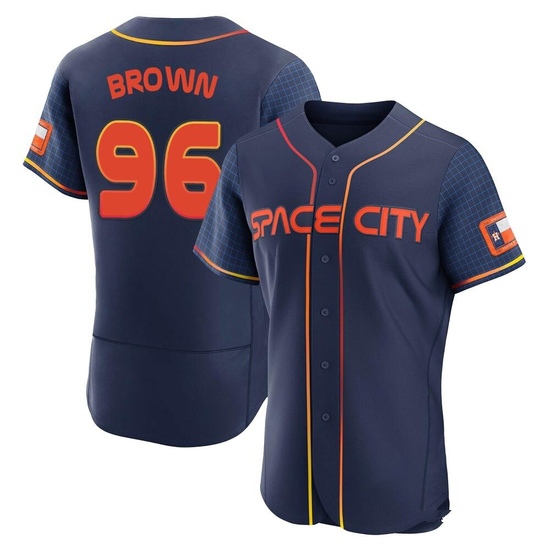 Men's Aaron Brown Houston Astros Authentic Brown Navy 2022 City Connect Jersey