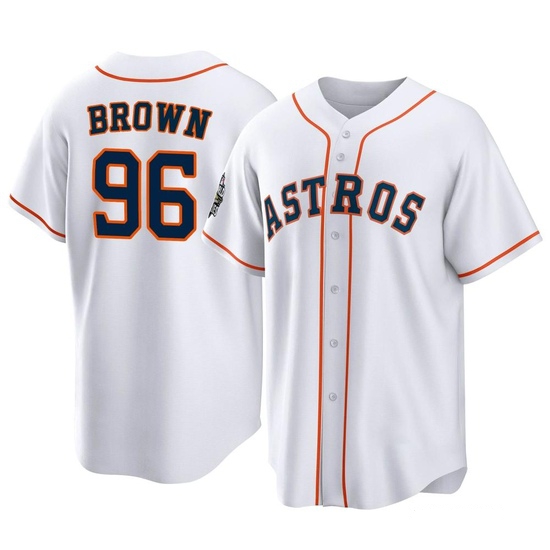 Men's Aaron Brown Houston Astros Replica White 2022 World Series Home Jersey