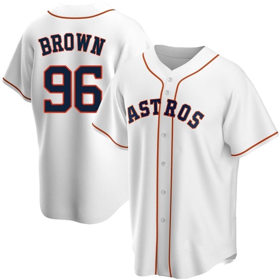 Men's Aaron Brown Houston Astros Replica White Home Jersey