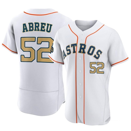 Men's Bryan Abreu Houston Astros Authentic Gold White 2023 Collection Jersey