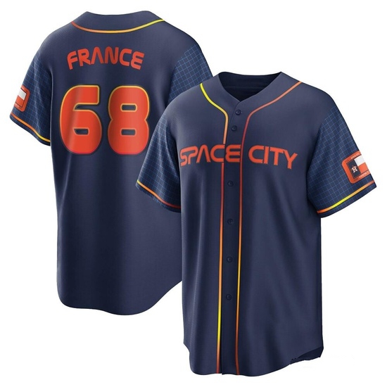 Men's J.P. France Houston Astros Replica Navy 2022 City Connect Jersey