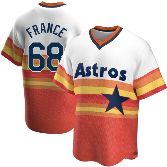 Men's J.P. France Houston Astros Replica White Home Cooperstown Collection Jersey