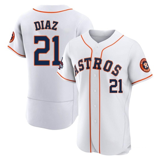 Men's Yainer Diaz Houston Astros Authentic White 2022 World Series Champions Home Jersey