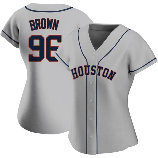 Women's Aaron Brown Houston Astros Replica Brown Gray Road 2020 Jersey