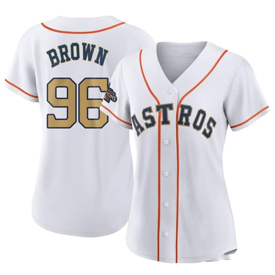 Women's Aaron Brown Houston Astros Replica Gold White 2023 Collection Jersey