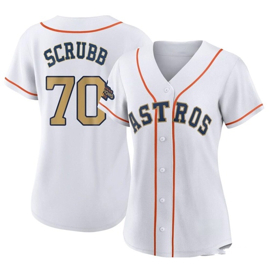 Women's Andre Scrubb Houston Astros Replica Gold White 2023 Collection Jersey