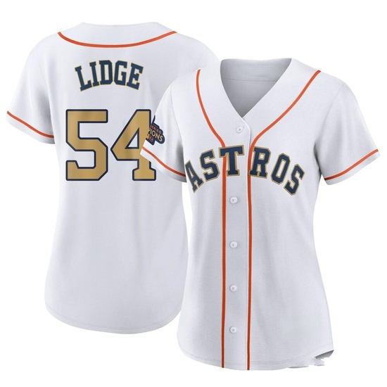 Women's Brad Lidge Houston Astros Authentic Gold White 2023 Collection Jersey
