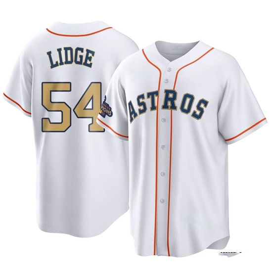 Youth Brad Lidge Houston Astros Replica Gold White 2023 Collection Jersey
