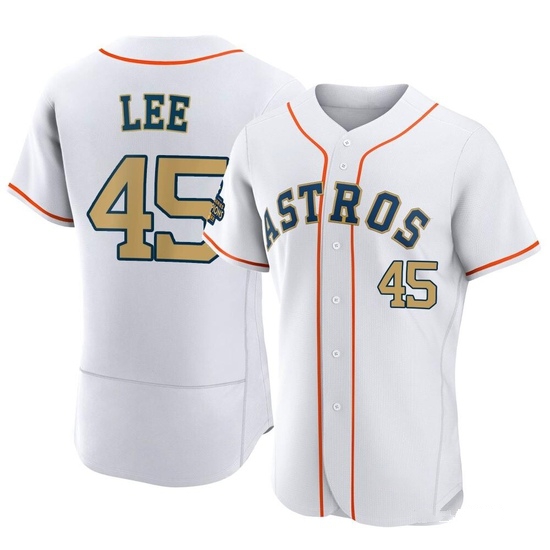 Men's Carlos Lee Houston Astros Authentic Gold White 2023 Collection Jersey