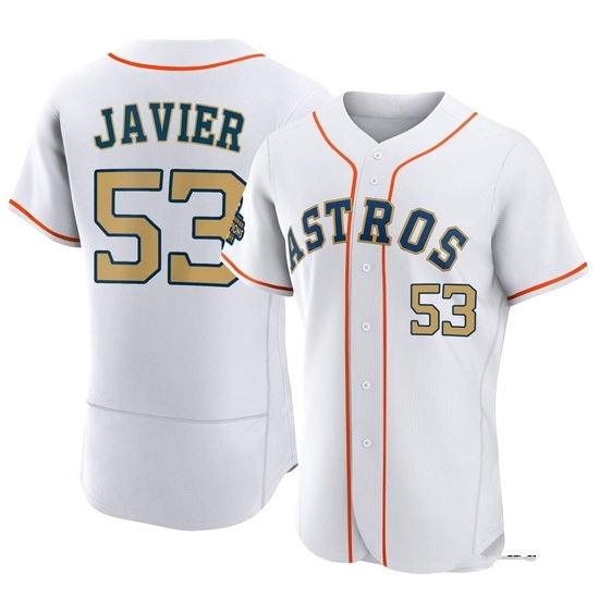 Men's Cristian Javier Houston Astros Authentic Gold White 2023 Collection Jersey