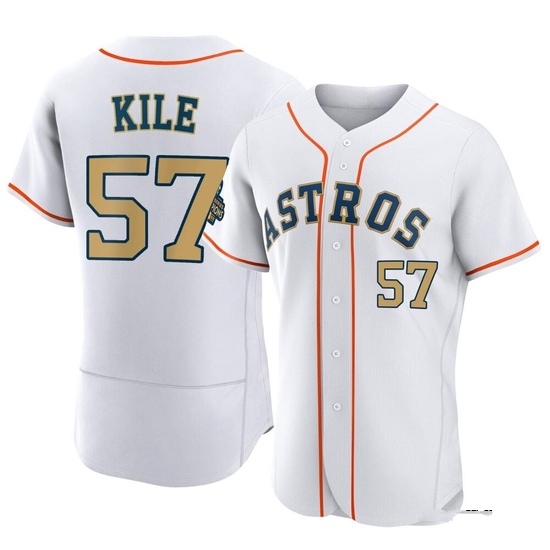 Men's Darryl Kile Houston Astros Authentic Gold White 2023 Collection Jersey