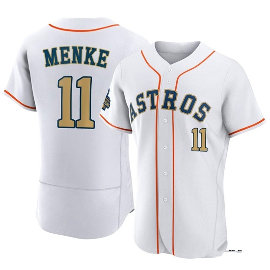 Men's Denis Menke Houston Astros Authentic Gold White 2023 Collection Jersey