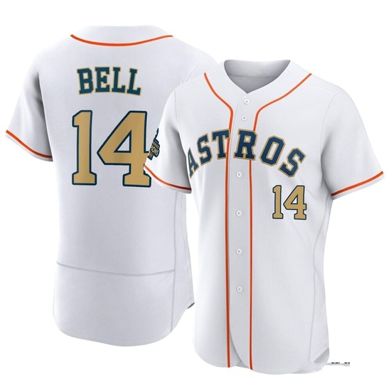 Men's Derek Bell Houston Astros Authentic Gold White 2023 Collection Jersey