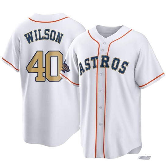 Men's Don Wilson Houston Astros Replica Gold White 2023 Collection Jersey