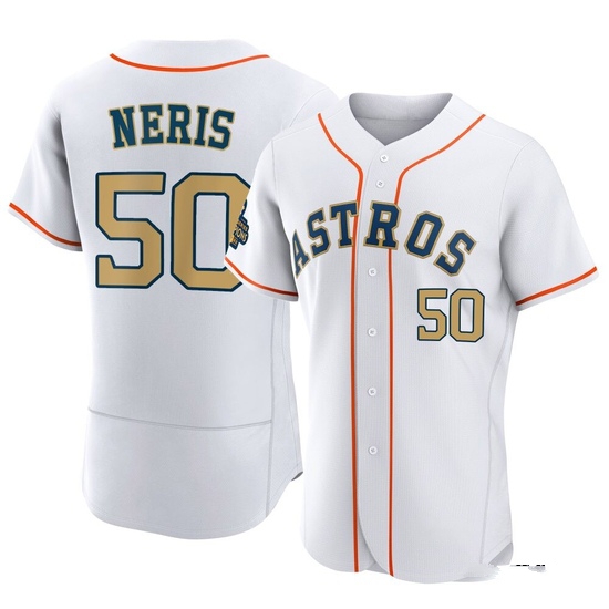 Men's Hector Neris Houston Astros Authentic Gold White 2023 Collection Jersey