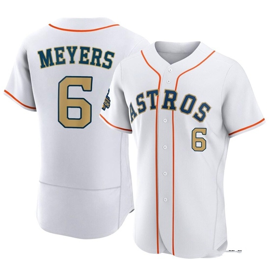 Men's Jake Meyers Houston Astros Authentic Gold White 2023 Collection Jersey